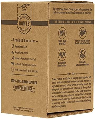 מוצרי Oowee | עור גולגולת גולגולת סוכר מחזיק/שרוול מיסון רחב | סט תיבה | מגיע עם צנצנת 16 גרם | עור אמיתי | מיוצר